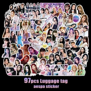 aespa新专辑Sticker应援贴纸手账本贴画WINTER柳智敏周边粘画