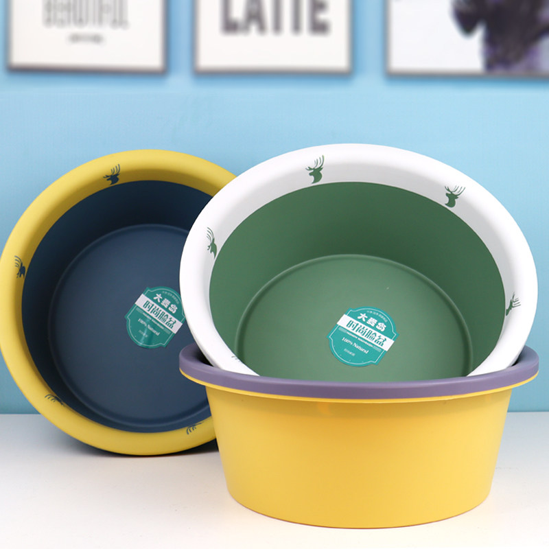 简约圆形大号洗脸盆加厚加高塑料家用洗脚盆子防摔洗菜盆洗衣盆耐,家庭/个人清洁工具,脸盆,淘宝优惠券,粉丝福利购,淘宝优惠卷