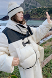 199-17582-90绒-P305-控458【现货首發】皮衣羊羔毛羽绒服韩版，女装羽绒服，浙宝199