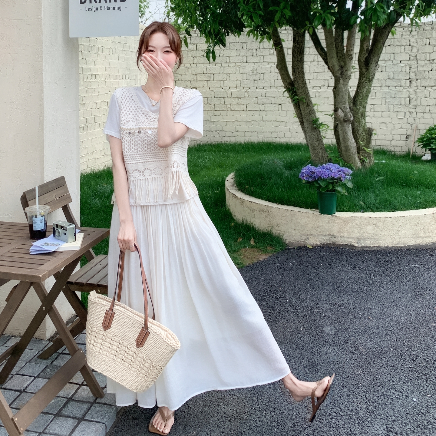 199-26232-三件套P175-控248【好款现货】半身裙马甲针织T恤，女装套装/套裙，浙宝199
