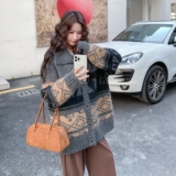 199-26512-P145-K218【好款现货】早冬短外套刺绣单排扣中长款，女装针织衫/毛衣，浙宝199