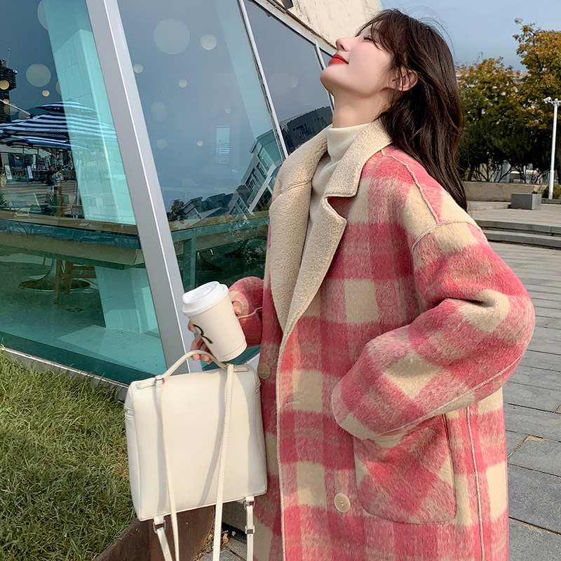 皮毛一体【热度现货】洋气羊羔毛呢大衣-199-D363-P195-控278,女装毛呢外套,浙宝199