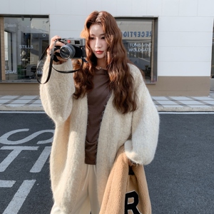 韩系复古针织开衫女秋季2025新款高级感慵懒风穿搭小个子显瘦外套图片