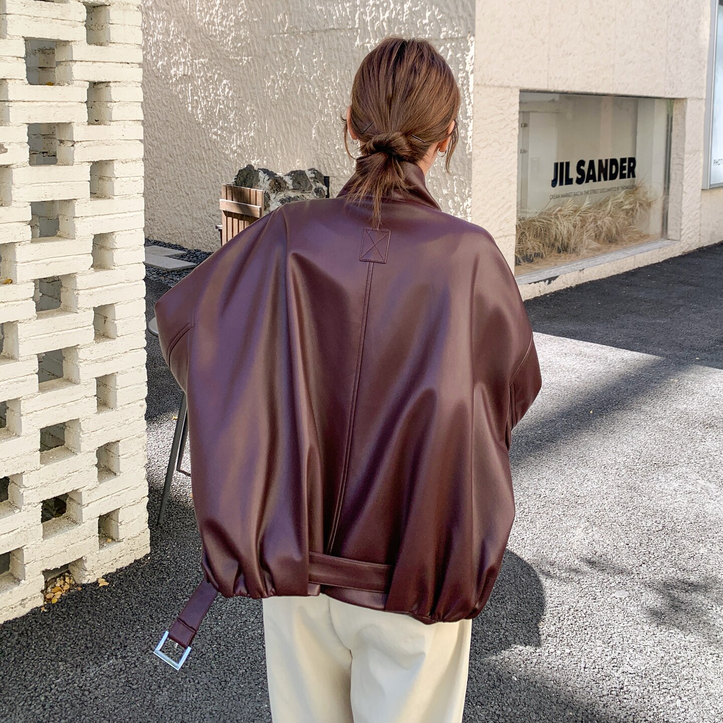 199-26306-P165-控238【好款现货】朱砂红皮衣机车服夹克短外套,女装短外套,浙宝199