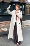 199-W10-双面羊绒P290-控428【好款现货】戗驳领长款双面呢外套，女装毛呢外套，浙宝199