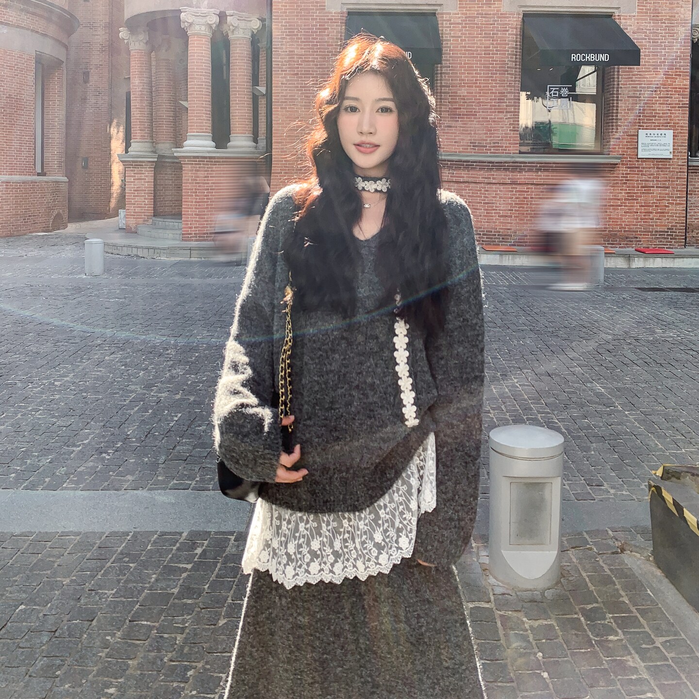 199-26395-P155-K228【好款现货】二件套毛衣套装送织带,女装套装/套裙,浙宝199