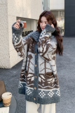 199-26511-P165-控238【好款现货】毛织外套单排扣加厚中长款开衫，女装针织衫/毛衣，浙宝199
