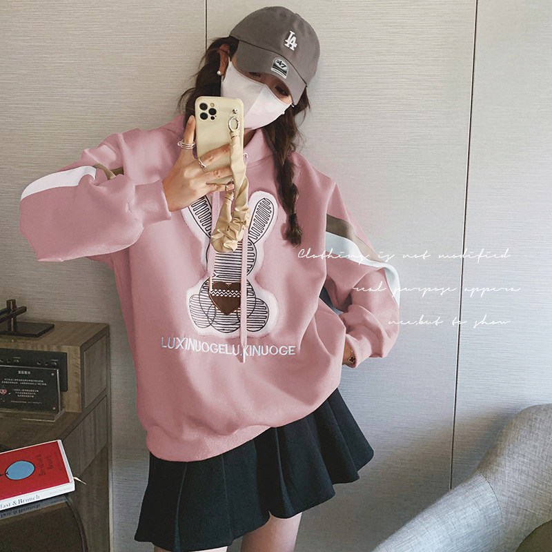 【2025秋款现货】红色热卖连帽卫衣4色199-D10-P115-控168,女装卫衣/绒衫,浙宝199