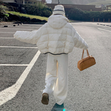 白色短款羽绒服女冬季加厚2024新款设计感小个子保暖白鸭绒面包服，商品下架区，浙宝199