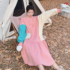 粉色polo连衣裙女夏2024新款小个子甜美少女法式娃娃裙休闲a字裙图片
