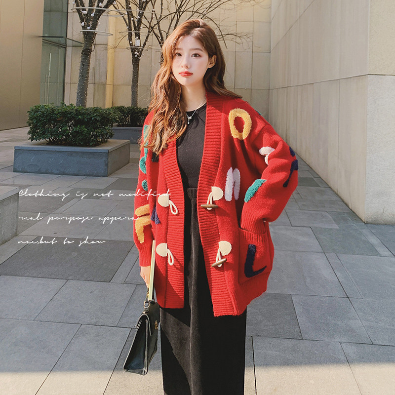 春秋女2025新款大码女装显瘦宽松针织毛衣高腰牛仔裤潮,针织衫/毛衣,浙宝199