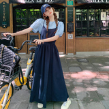 LeceaAlice假两件吊带连衣裙2025夏季新款背后蝴蝶结在逃公主裙，女装连衣裙，浙宝199