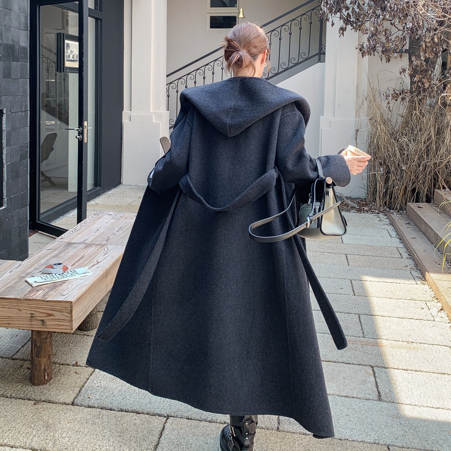199-W18-双面羊绒P275-控388【好款现货】斗篷连帽慵懒风,女装毛呢外套,浙宝199