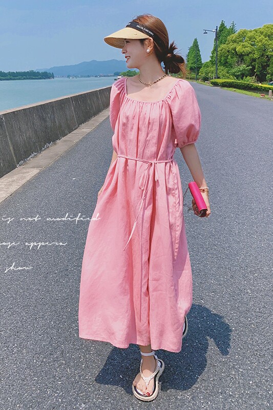 【5折清仓】当季新款H系列专柜温柔淑女连衣裙花溪2024夏季,女装连衣裙,浙宝199