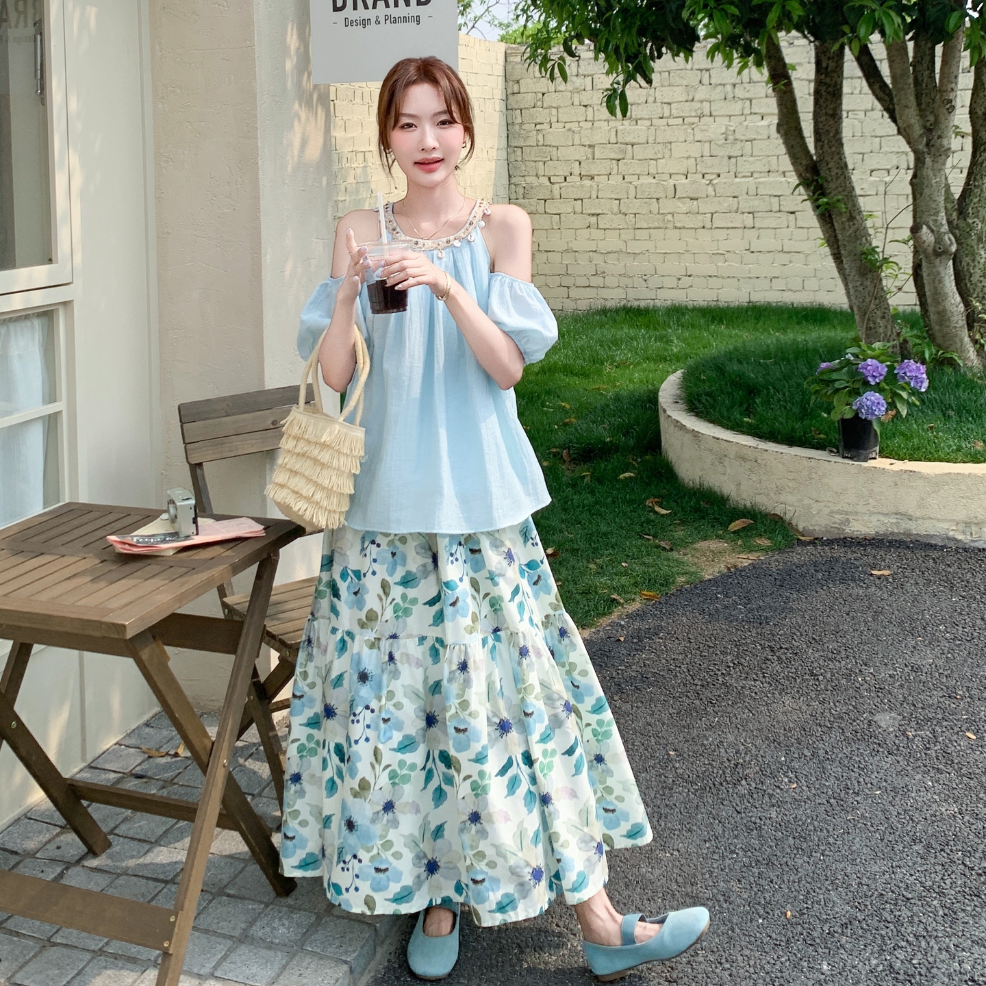 199-26229-P155-控228【好款现货】二件套碎花半身裙，女装连衣裙，浙宝199