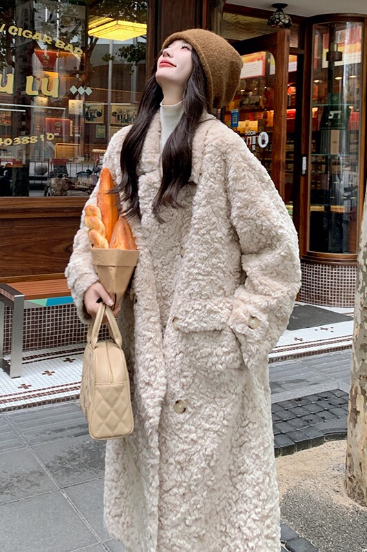 比熊款羊羔毛长款【现货冬装】慵懒风大外套199-D330-P185-控268,女装毛呢外套,浙宝199