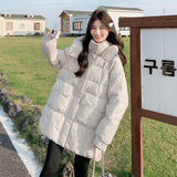 199-17589-90羽绒P345-控498【现货首發】米色羽绒服中长款，女装羽绒服，浙宝199