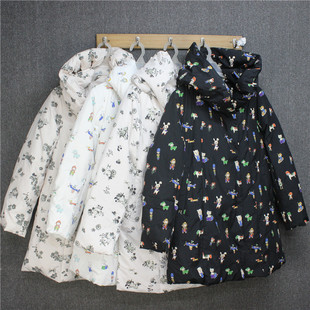 彬彬家~日本单贵牌90绒外套中长款羽绒服大帽领羽绒风衣