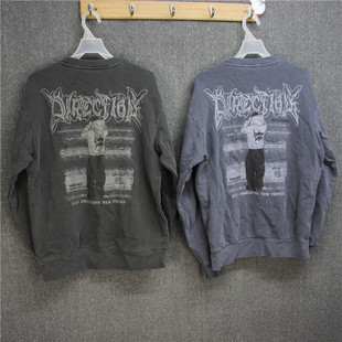 彬彬家~韩国单同步重磅毛圈卫衣刺绣厚实圆领上衣复古长袖卫衣