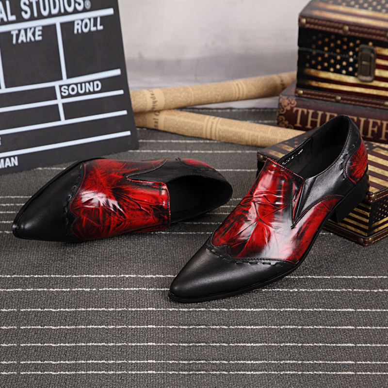 英伦鞋子休闲shoes尖头发型师鞋时尚精品增高个性夜店高跟演出鞋