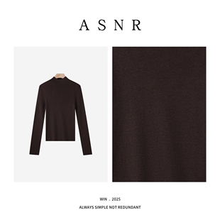 BRAID｜衣长60 半高领杨子纱冬季女款长袖打底衫23025-1  DAOHYW