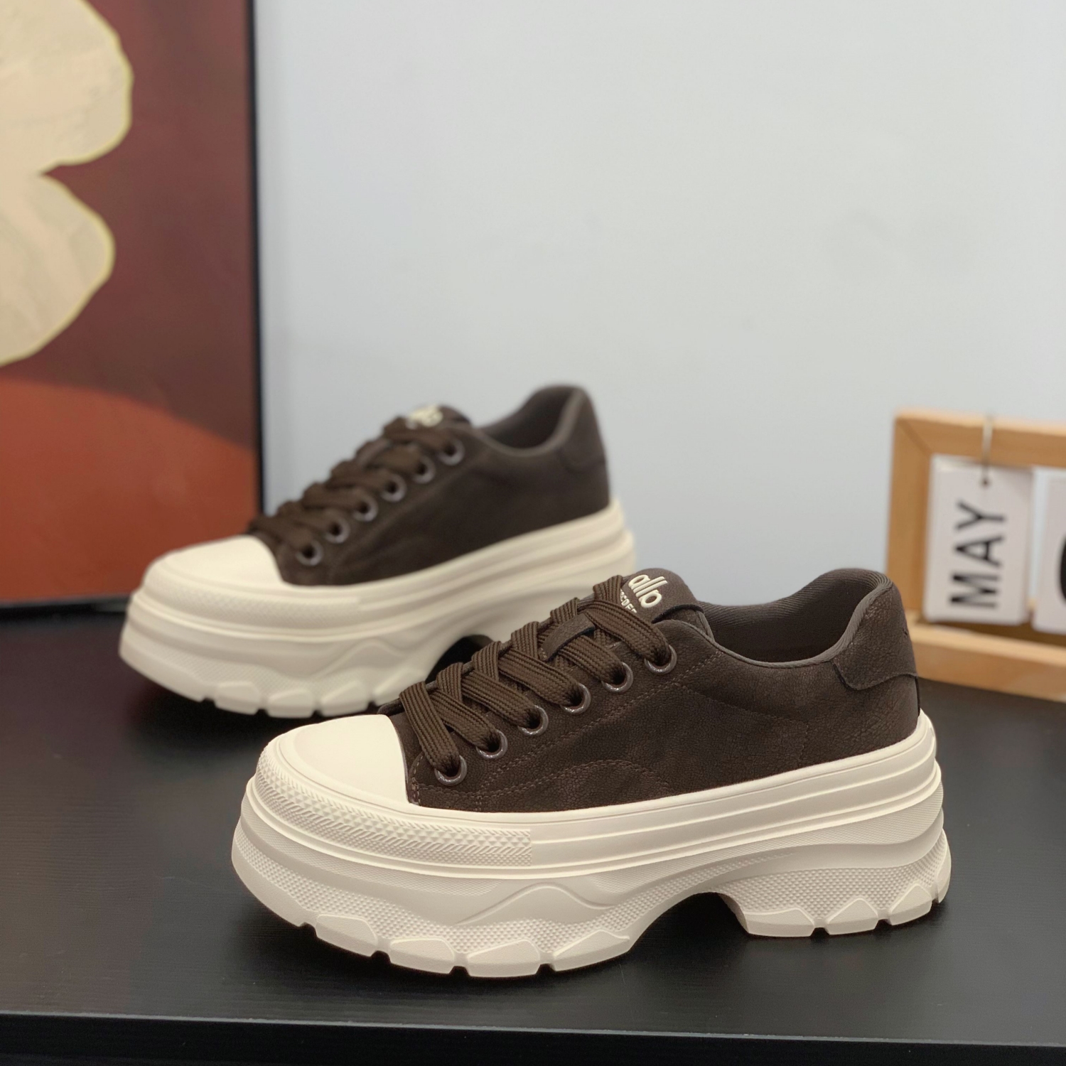 潮流减龄高级感学院撞色熊猫板鞋