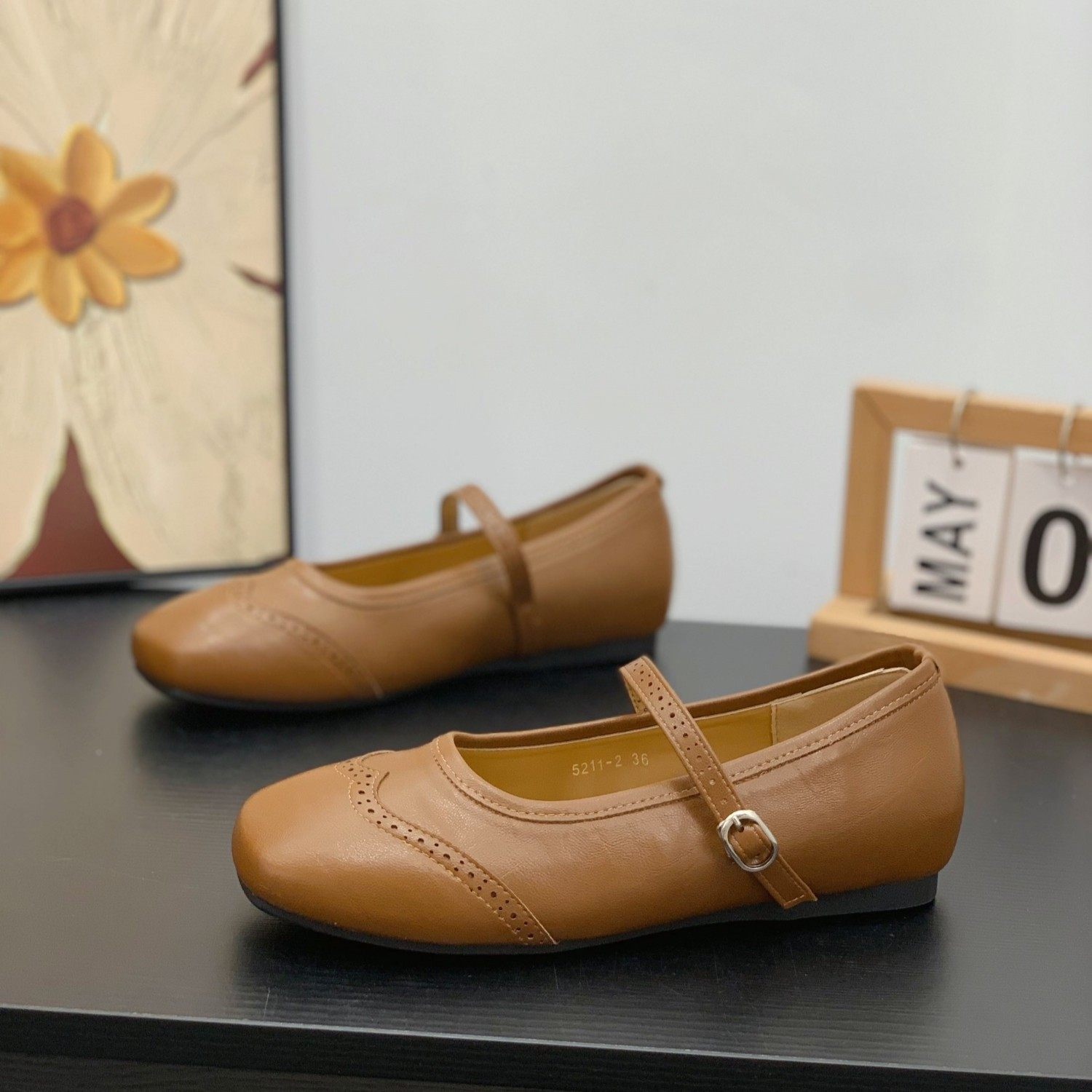 一字扣带平底玛丽珍女鞋2026春季新款通勤显脚小复古气质浅口单鞋,女鞋,玛丽珍鞋,淘宝优惠券,粉丝福利购,淘宝优惠卷