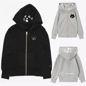 日系25惊讶猫合作款 男女 连帽百搭毛圈外套 秋季 新款