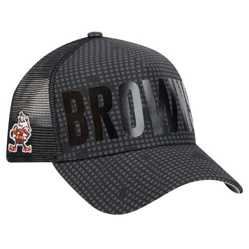 美国代购New Era克利夫兰布朗棒球帽鸭舌帽黑色网眼帽子Browns
