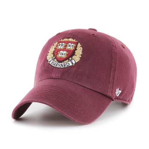 美国代购正品'47哈佛大学棒球帽鸭舌软顶帽子深红色可调节Harvard