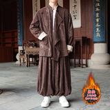 新中式U龙纹灯芯绒夹克夹棉外套棉衣束脚裤套装TZ10132-P203控228，男装夹克，电商A005
