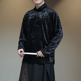 暗黑舞台演出垂感堆堆领P金丝绒打底衫保暖内穿T恤男T20-P65控78，男装T恤，电商A005