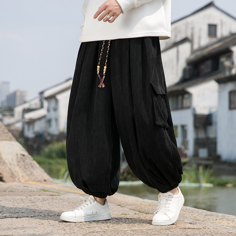 设计感N麦穗纹雪尼尔针织裤灯芯绒工装大口袋阔腿裤K136-P78控98，男装工装外套，电商A005