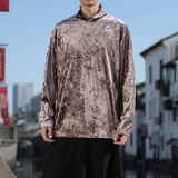 暗黑舞台演出垂感堆堆领J金丝绒打底衫保暖内穿T恤男T20-P65控78，男装T恤，电商A005