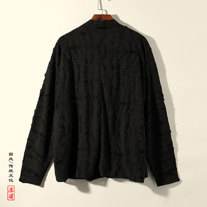 暗黑N冰丝破洞镂空风小众设计堆堆领长袖t恤T11-P68控88