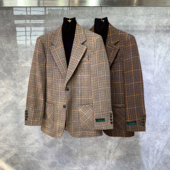 外套男士 冬季 子毛呢小西装 英伦风格 痞帅气休闲单西服加厚上衣 新款