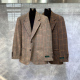 外套男士 冬季 子毛呢小西装 英伦风格 痞帅气休闲单西服加厚上衣 新款