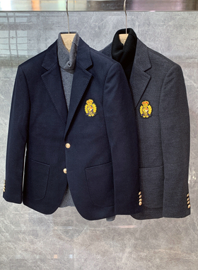 英伦风冬季新款毛呢加厚修身小西装外套男士韩版潮流痞帅西服上衣