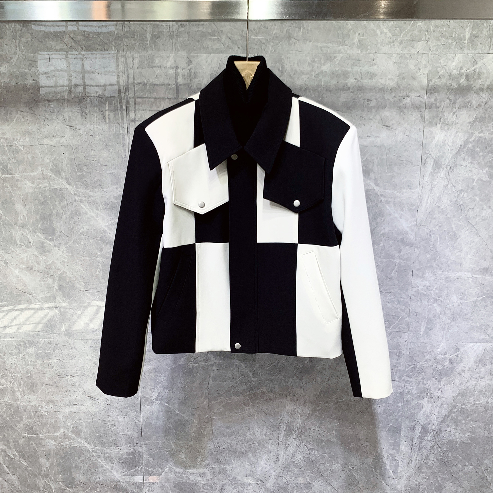 翻领宽松ins港风痞帅高级感轻奢