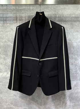 2025新款英伦轻熟风修身西装外套男士休闲正装痞帅单西服高端上衣