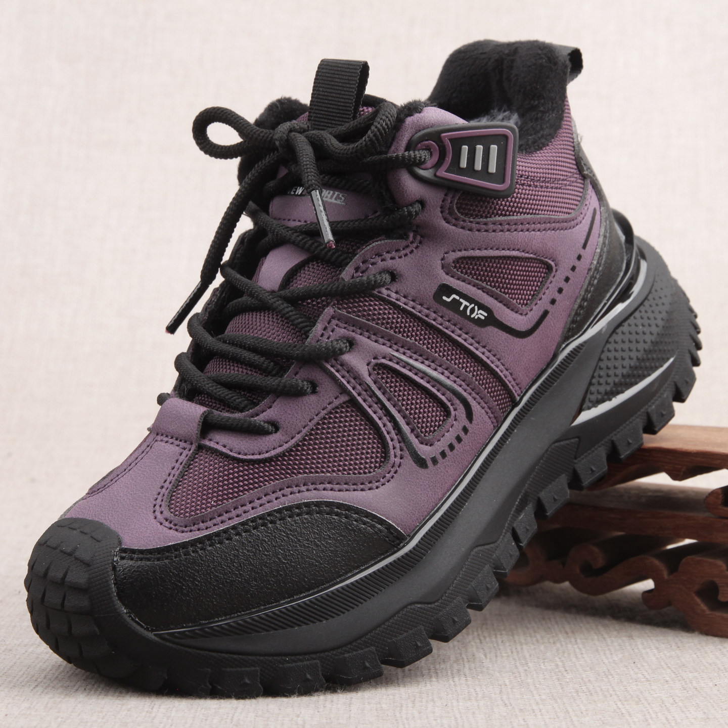 冬季加厚保暖女棉鞋老北京布鞋户外休闲鞋爆米花超轻防滑厚底系带,女鞋,棉鞋,淘宝优惠券,粉丝福利购,淘宝优惠卷