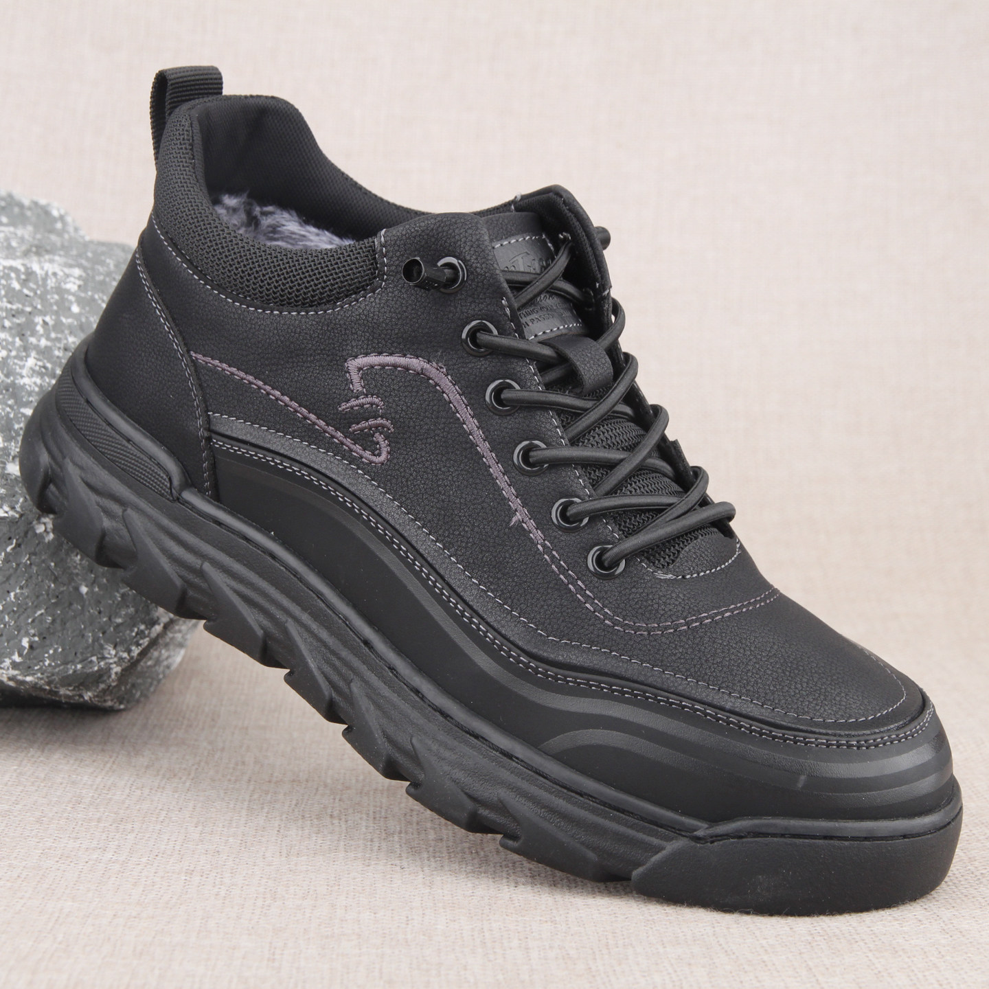 25年冬季新款加绒保暖男棉鞋仿皮面老北京舒适休闲鞋橡胶软底防滑,流行男鞋,棉鞋,淘宝优惠券,粉丝福利购,淘宝优惠卷