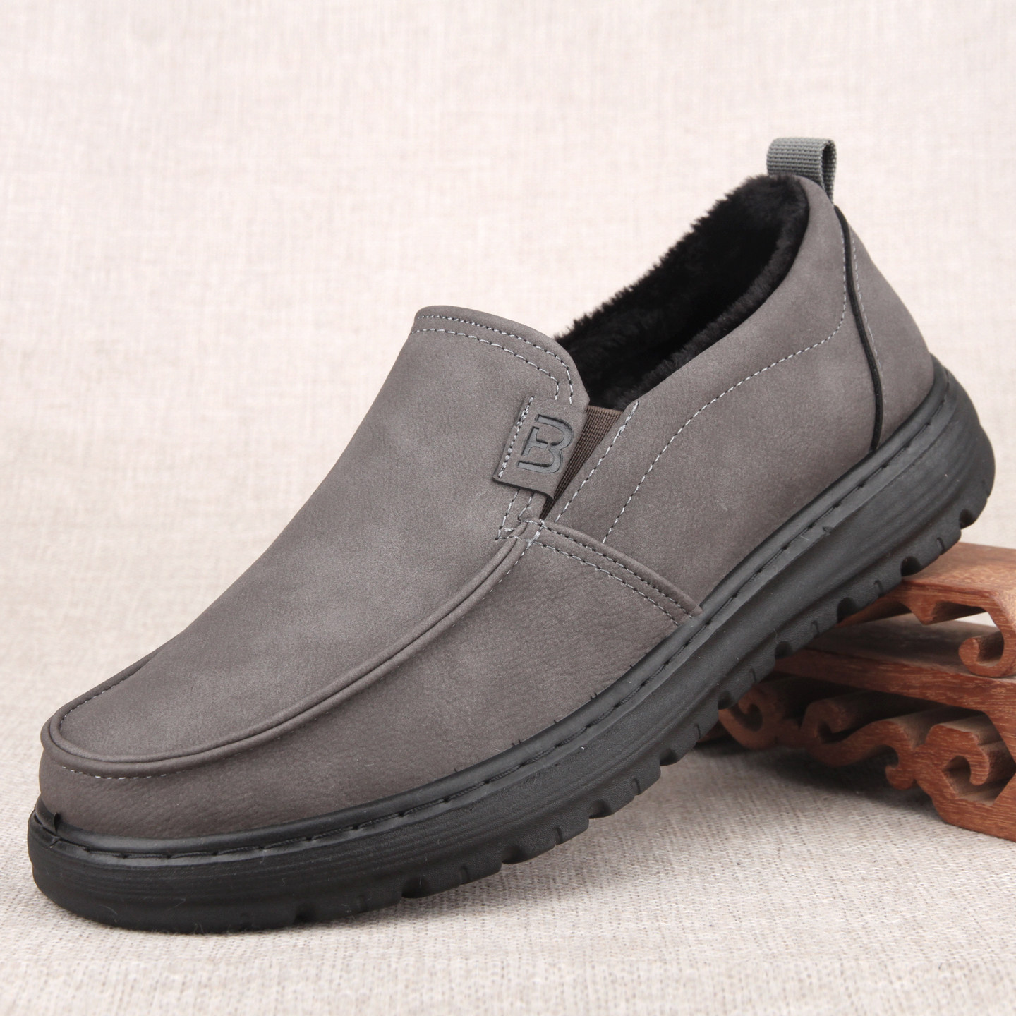 25年冬季男棉鞋二棉鞋老北京超纤皮商务休闲鞋舒适中老年爸爸鞋,流行男鞋,棉鞋,淘宝优惠券,粉丝福利购,淘宝优惠卷