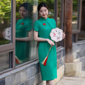 改良崔万志旗袍连衣裙 旗开得胜中考高考妈妈装 蝶恋 柿柿如意