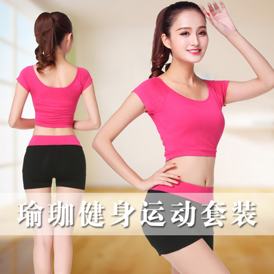 夏季瑜伽服套装女短裤款运动服