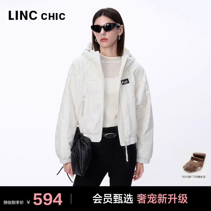 LINC户外机能感短款轻薄羽绒夹克