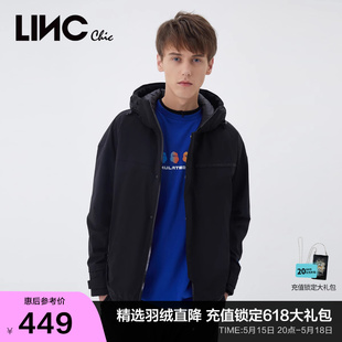 LINCCHIC金羽杰羽绒服男连帽短款 外套N21301034 冬季 羽绒服男士