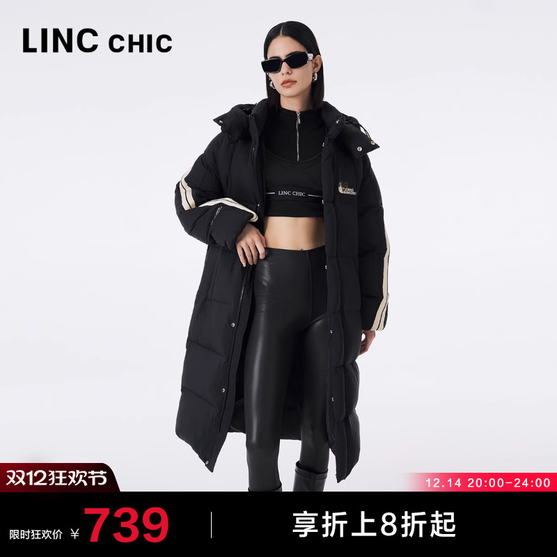 古力娜扎同款学院面包长款羽绒服