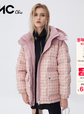 【直播专享】LINCCHIC金羽杰羽绒服女复古面包服短款羽绒服女2285