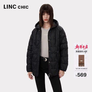连帽罩衫 新款 轻薄羽绒服外套女2054 冬季 LINCCHIC金羽杰羽绒服女款